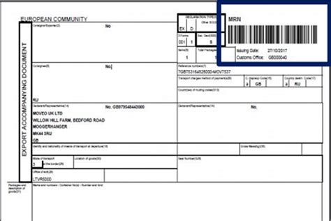 lrn number customs uk.